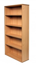 SPBC18 Bookcase 900 W X 315 D X 1800 H. 4 Adjustable Shelves. Beech Or White